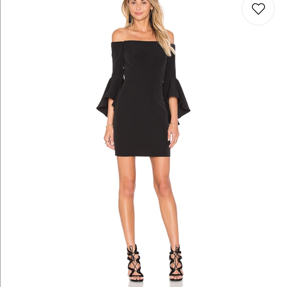 Milly Black off the shoulder Selena mini Dress - 2